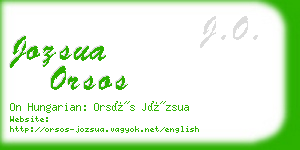 jozsua orsos business card